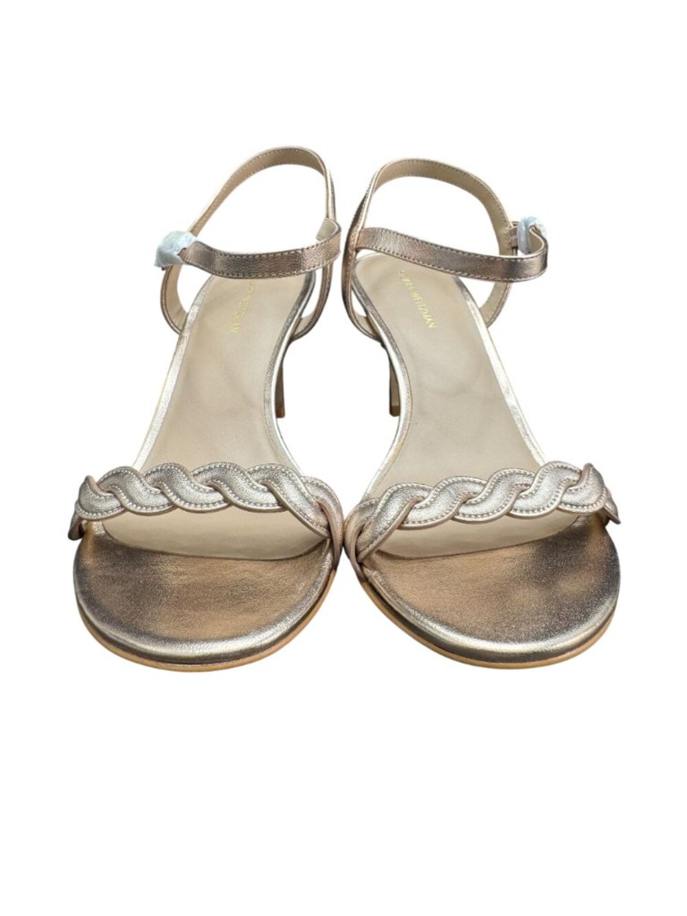 Stuart Weitzman Women's Dancer Twistie sandal metallic rose gold, Size 9B NWOB - Picture 2 of 7